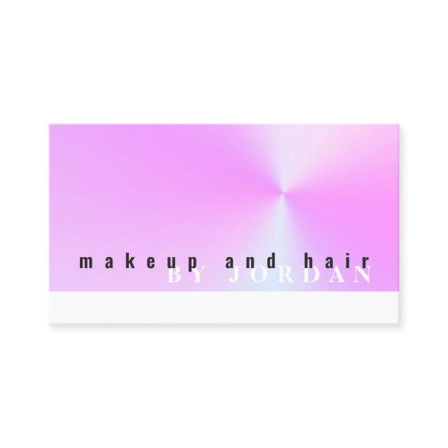 Modern gradient colorful holographic makeup & hair