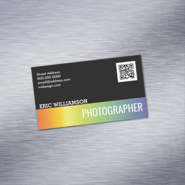 Modern gradient colors metallic shine  magnet