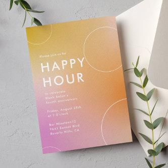 Modern Gradient Happy Hour Invitation