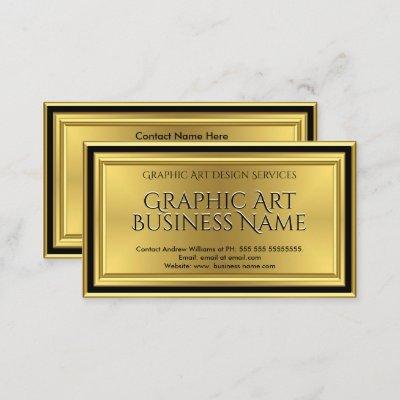 Modern Graphic Art Designer Gold Black Deco