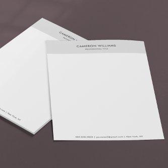 Modern Gray Color Block Thank You Job Interview Letterhead