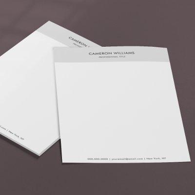Modern Gray Color Block Thank You Job Interview Letterhead