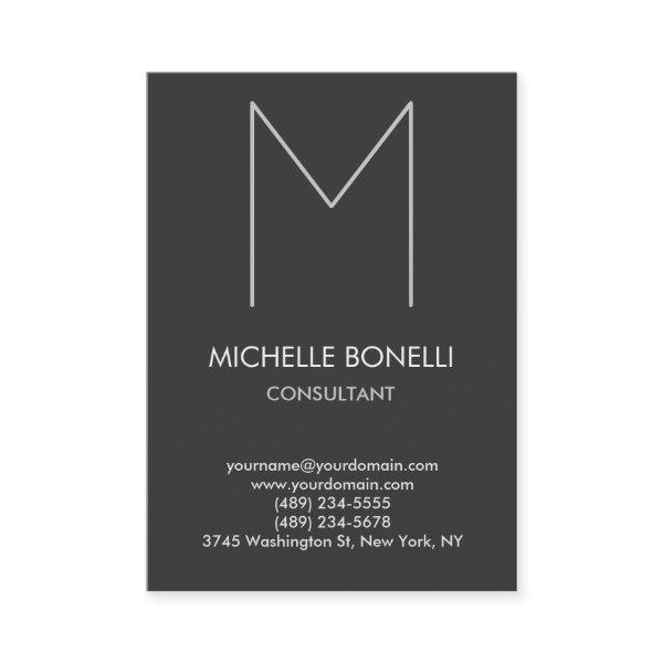 Modern gray monogram stylish