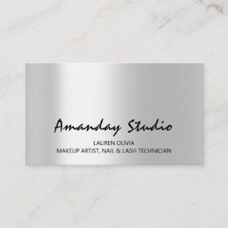 Modern Gray Silver Appointment Card Minimal