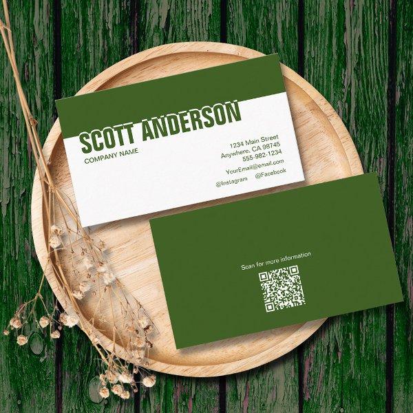 Modern Green and White Social Media