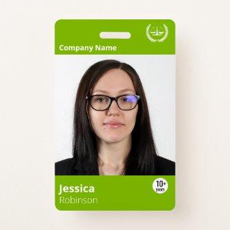 Modern Green Computer Tech Custom Print Employee Badge