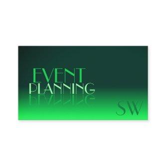 Modern Green Gradient Mirror Font Classic Monogram