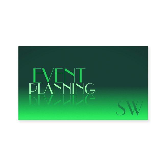Modern Green Gradient Mirror Font Classic Monogram