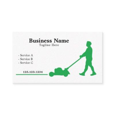 Modern Green Landscaper Silhouette Lawn Care
