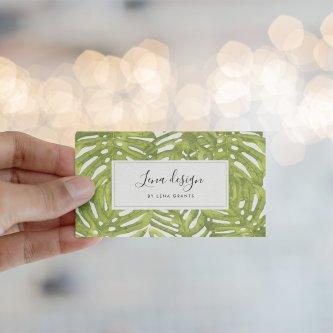 Modern green palm tree leaves