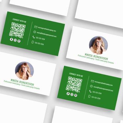 Modern Green QR Code Social Media Photo