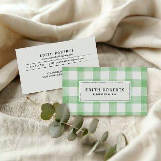 Modern Green Watercolor Buffalo Plaid Rustic Chic