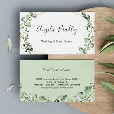 Modern Greenery Eucalyptus Geometric Frame