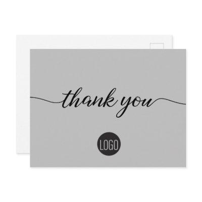 Modern Grey Corporate logo Business template Postcard