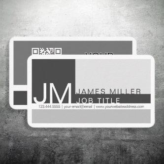 Modern Grey Geometric Dark Grey White Business
