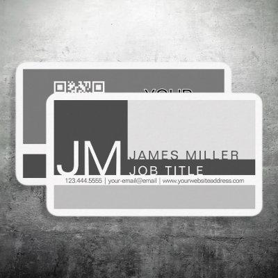 Modern Grey Geometric Dark Grey White Business