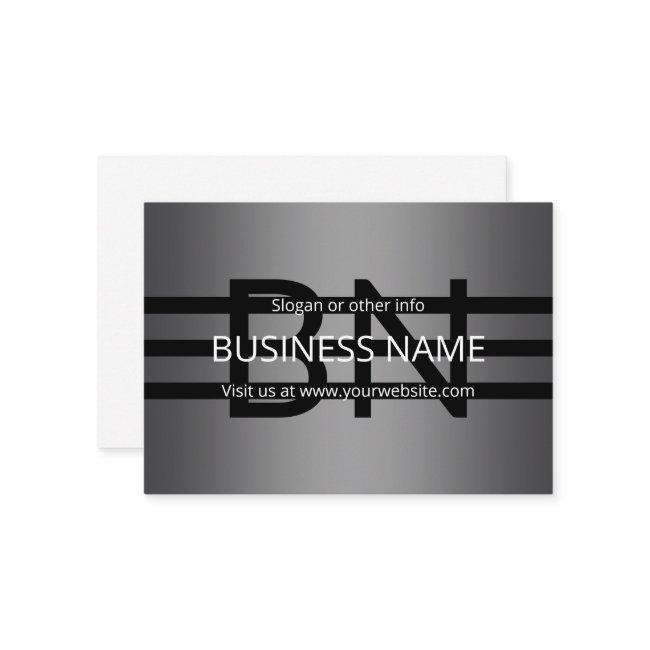 Modern Grey Gradient & Horizontal Black Stripes Enclosure Card