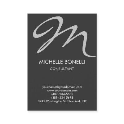 Modern grey handwriting monogram