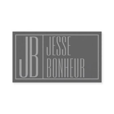 Modern Grey Initials & Name Logo