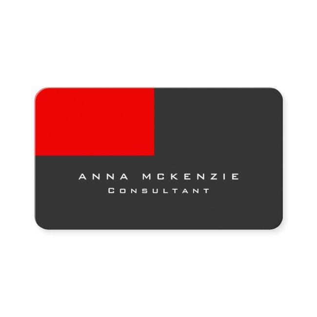 Modern Grey Red Minimalist Plain Trendy Creative