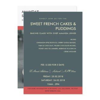 MODERN GREY RED PHOTO WORKSHOP INVITE TEMPLATE