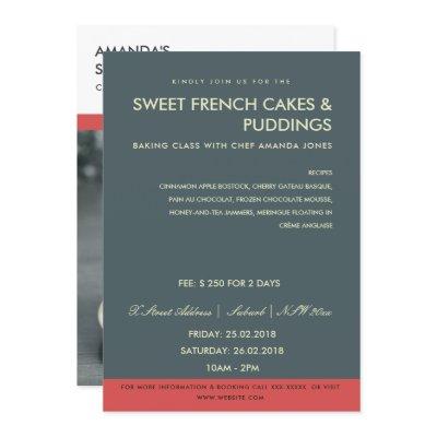 MODERN GREY RED PHOTO WORKSHOP INVITE TEMPLATE
