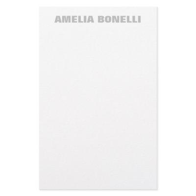 Modern Grey White Bold Minimalist Professional Stationery
