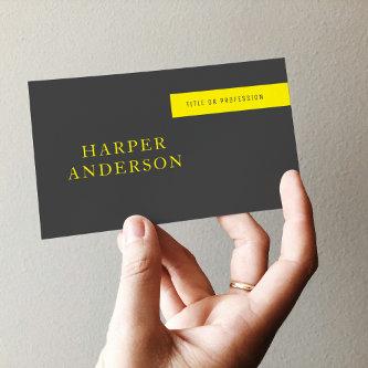 Modern Grey & Yellow Professional Business
