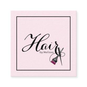 Modern Hair By Name QR Code Social Media Pink Square