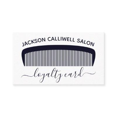 Modern Hair Salon Loyalty Card Simple Chic Salon