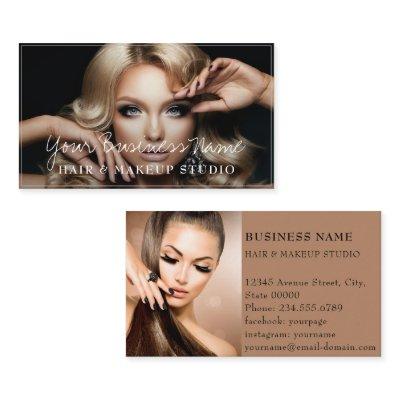 Modern hair stylist customer photos elegant script