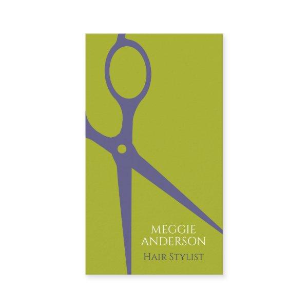 Modern Hair Stylist Graphic Green Purple