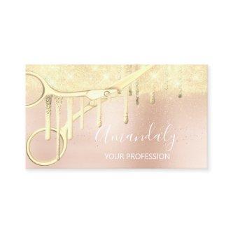 Modern Hairdresser Coiffeur Scissors Rose Gold VIP
