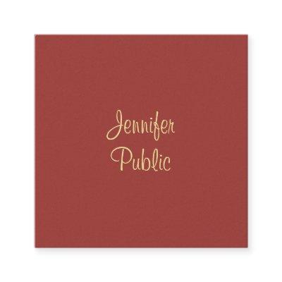 Modern Handwriting Name Script Elegant Template Square