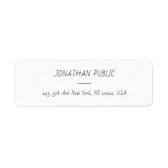 Modern Handwriting Personalized Template Return Label