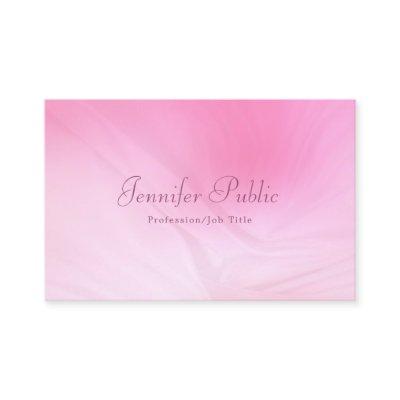 Modern Handwritten Name Elegant Pink Professional