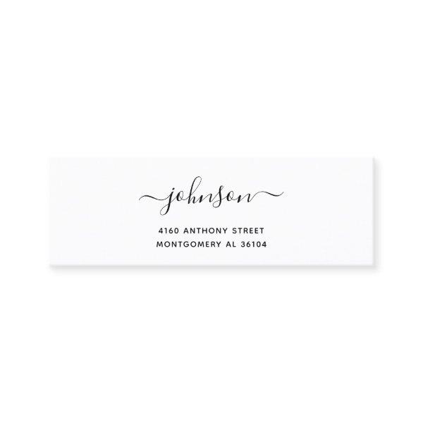 Modern Handwritten Name & Return Address 08b. Mini