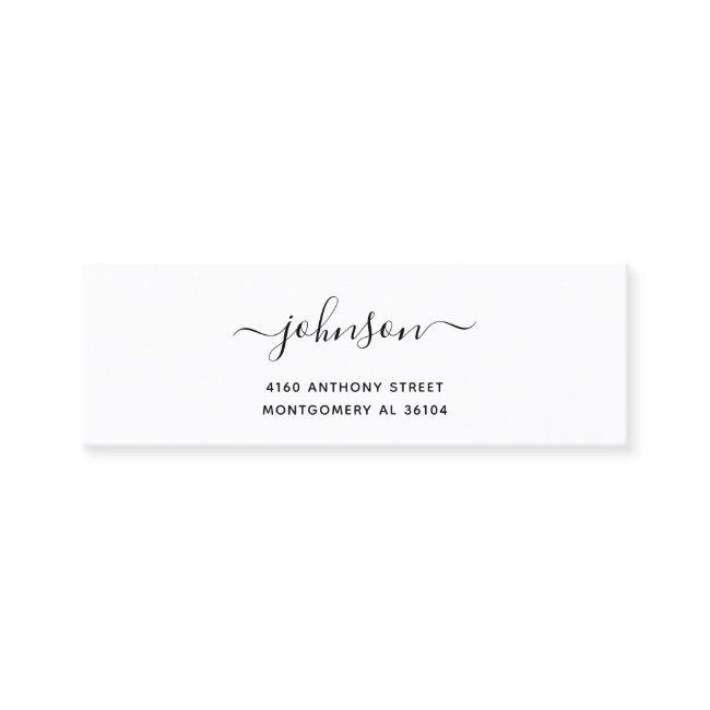 Modern Handwritten Name & Return Address 08b. Mini