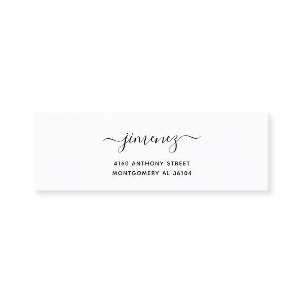 Modern Handwritten Name & Return Address 08c. Mini