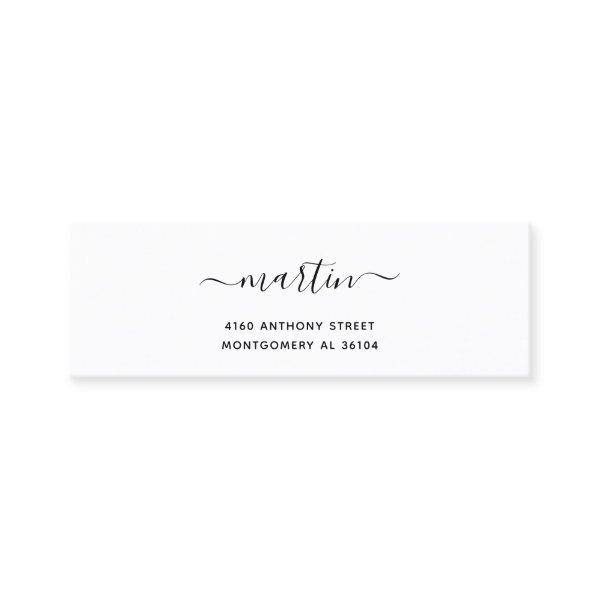 Modern Handwritten Name & Return Address 08e. Mini