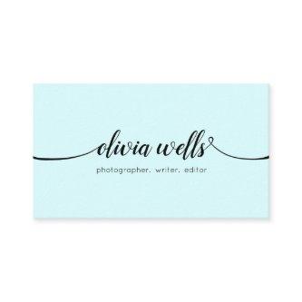 Modern Handwritten Script Calligraphy Aqua Blue