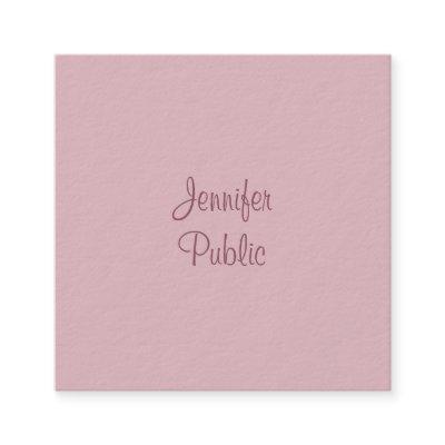 Modern Handwritten Script Name Template Elegant Square