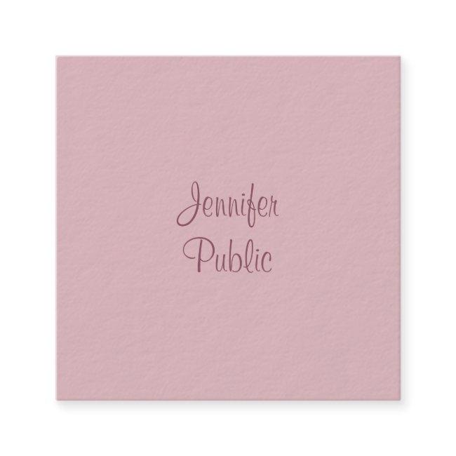 Modern Handwritten Script Name Template Elegant Square