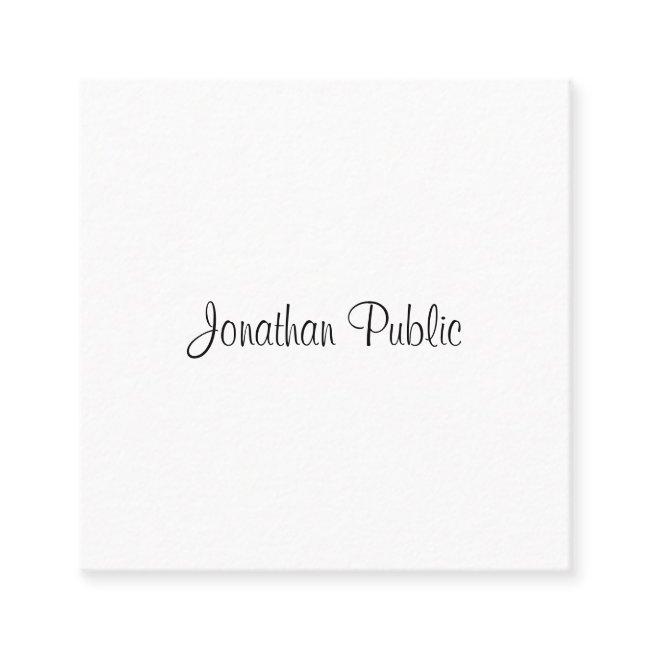 Modern Handwritten Script Name Template Trendy Square