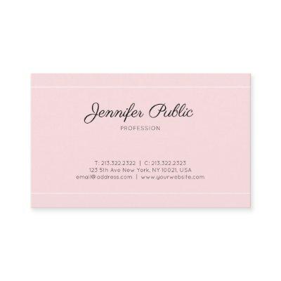 Modern Handwritten Script Plain Elegant Pink Luxe