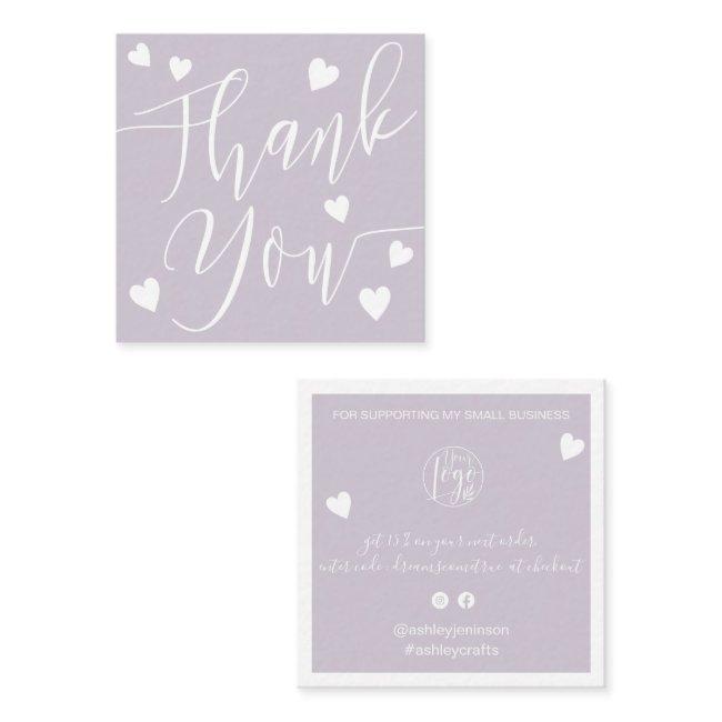 Modern hearts thank you script order lavender square