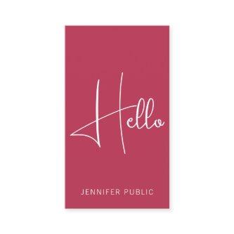 Modern Hello  Professional Vertical