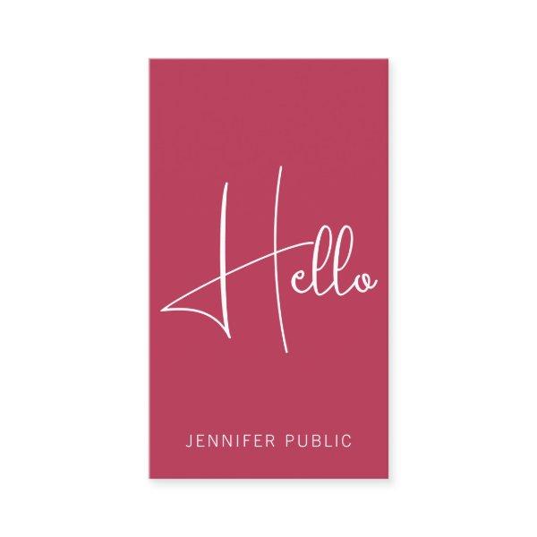 Modern Hello  Professional Vertical
