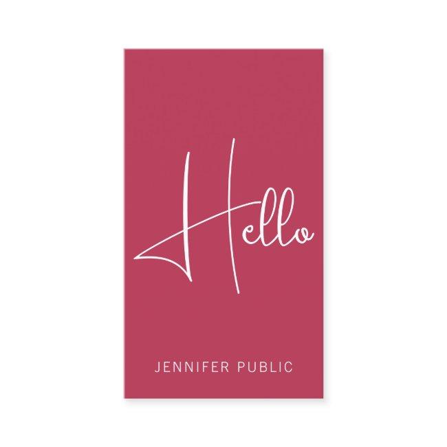 Modern Hello  Professional Vertical