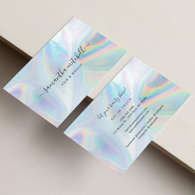 Modern Holographic Beautician Makeup Expert